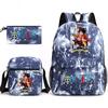 One Piece Anime Backpack Kids School Use Large Capacity Oxford Fabric Dual Shoulder Bag With Padded Straps