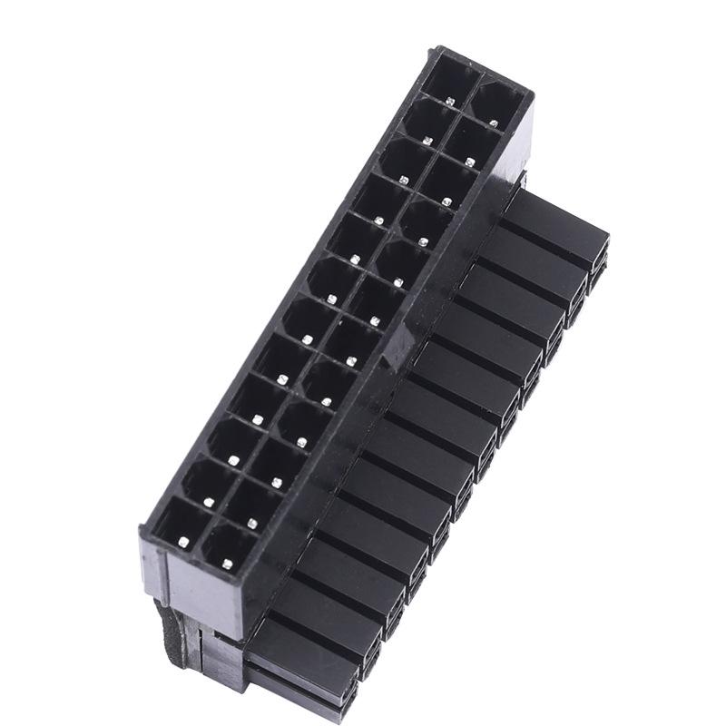 ATX Motherboard 24-Pin Power Supply 90° Connector Adapter - DIY Installation Accessory