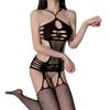 End-of-season European and American lingerie one-piece fishnet bodysuit and stockings, transparent seductive uniform one-piece stockings