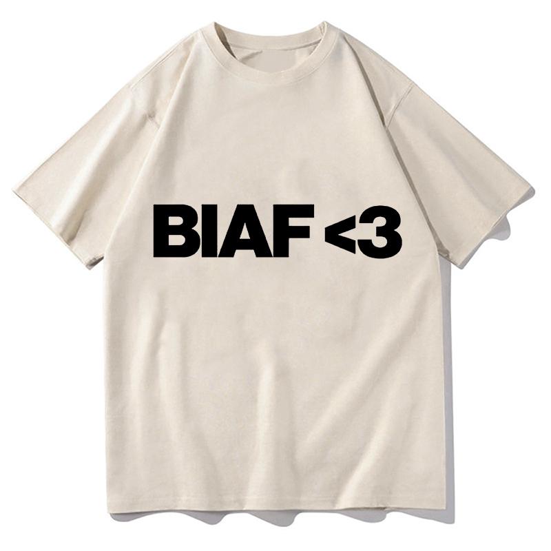 2026 Young Miko BIAF T-Shirt Lustige Fan-T-Shirts Freizeit Reiner Baumwolle Kurzarm Rundhals-T-Shirts Ästhetische Kleidung Streetwear