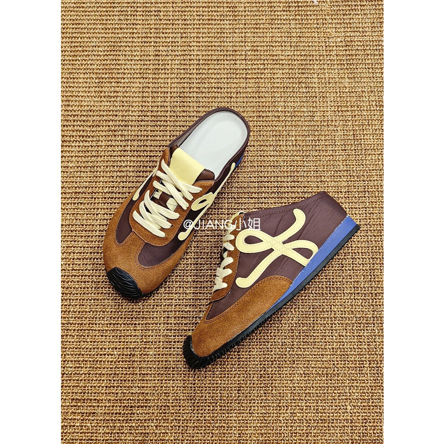 

Cowhide version~ 6cm small man inner height increase red bag head half slippers German training thick bottom without heel one pedal lazy 39 коричневый