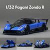 1/32 Pagani Zonda R Spielzeugauto Modell RMZ CiTY Druckguss Metall Miniatur Supersport Sound & Licht Kollektion Pull Back Geschenk für Jungen