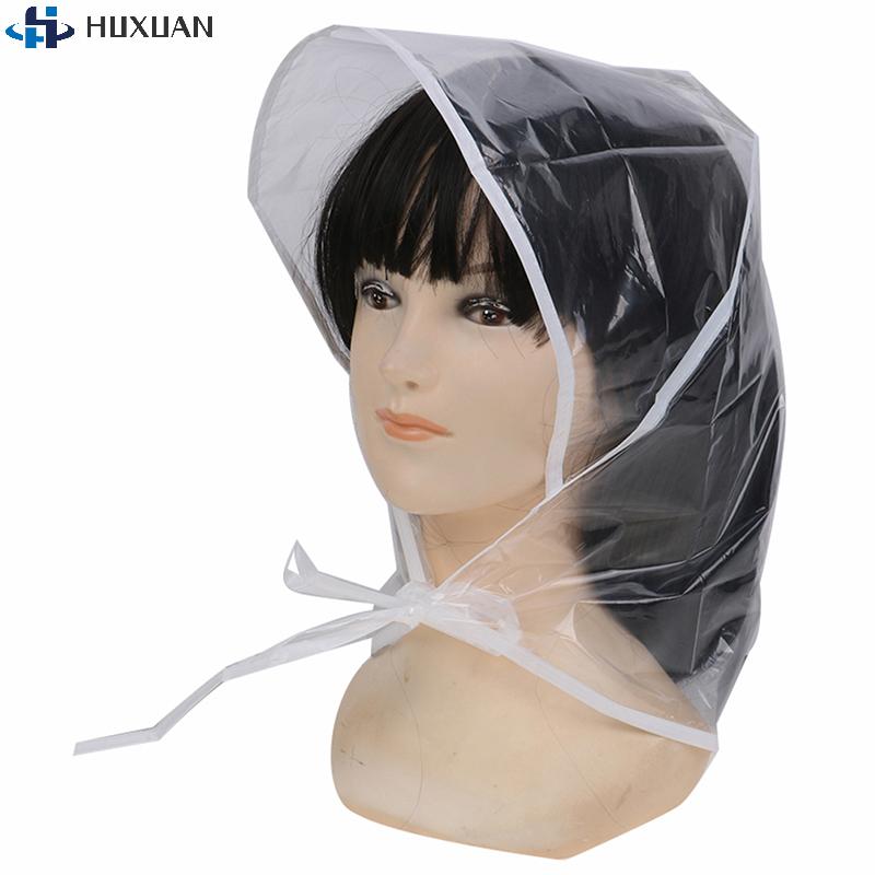 1PCS Clear Transparent Rain Cap Protective Hairstyle Rain Hat Plastic Bonnet Rainwear For Women Lady Girls