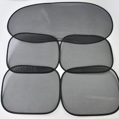 Pare-soleil de voiture arrière en maille noire - Protection intérieure d'été pour lunette arrière et vitres latérales