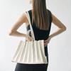 Lucky Pleats Canvas Coated Shopper L (2color)