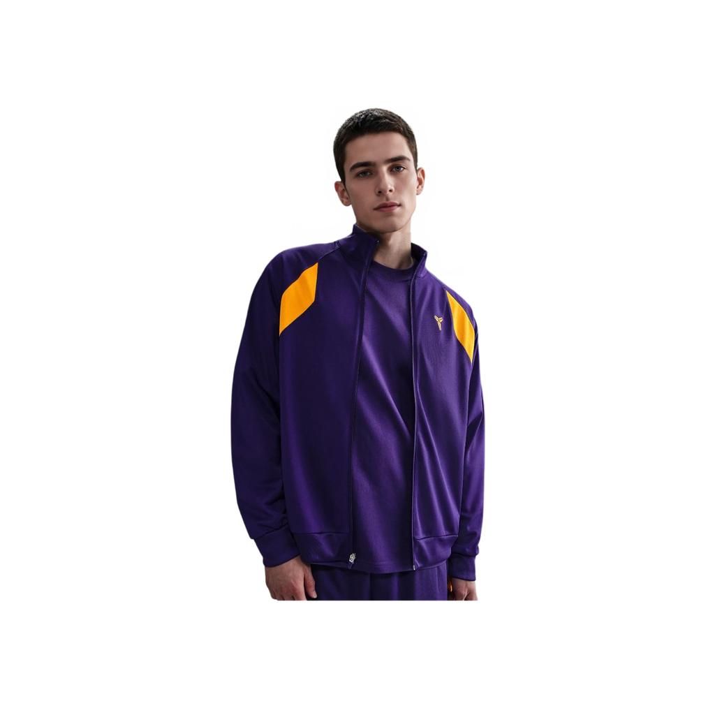 Nike Veste Homme Manches Longues Col Zippé Logo Color Block Violet HJ8098547