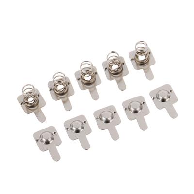 10 pares/ Placa de Contacto de Resorte de Metal de Repuesto Plata Para Batería AAA