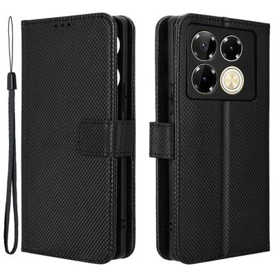 Infinix Note 40 Pro Flip Case, Wallet Smart Magnet, Black