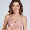 Intimo da allattamento in puro cotone arricciato anti-cedimento Abbigliamento post-parto per l'allattamento Reggiseno da maternità sottile a taglia grande con apertura frontale per primavera ed estate