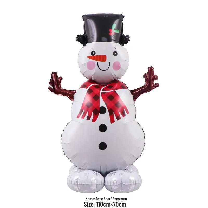 Large Christmas Tree and Santa Claus Aluminum Foil Balloons for Window Display 