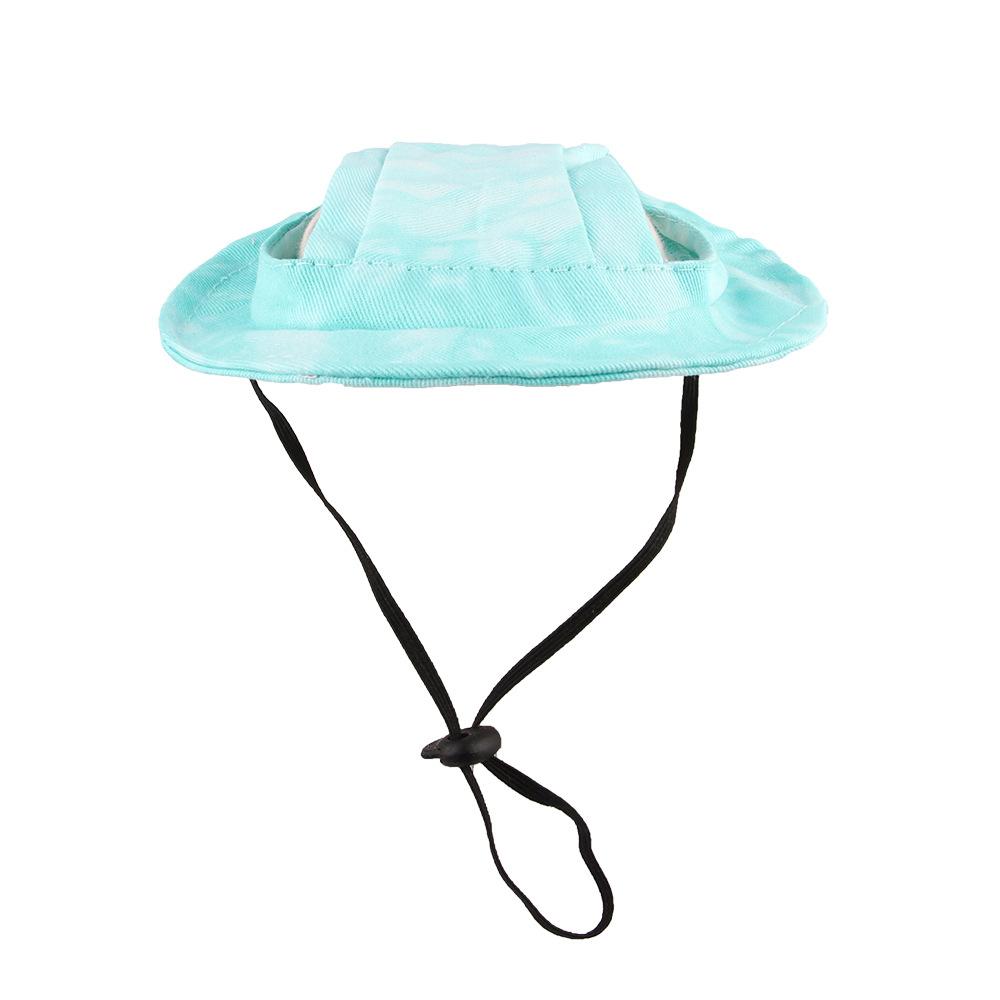 

Pet cat hat cute open ears pet bucket hat sun protection sunshade cat jewelry photo decoration hat S зелёный