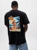 MyStars Hello Summer Men's Black Oversized Short Sleeve T-Shirt L