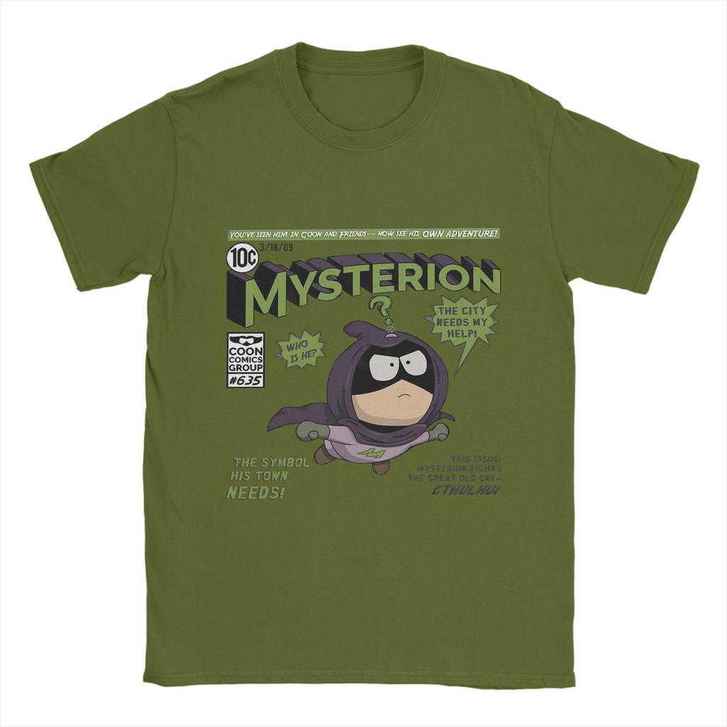 Leisure Souths Parks T-Shirts Men Round Neck 100% Cotton T Shirts Mysterion Short Sleeve Tee Shirt Plus Size Clothes