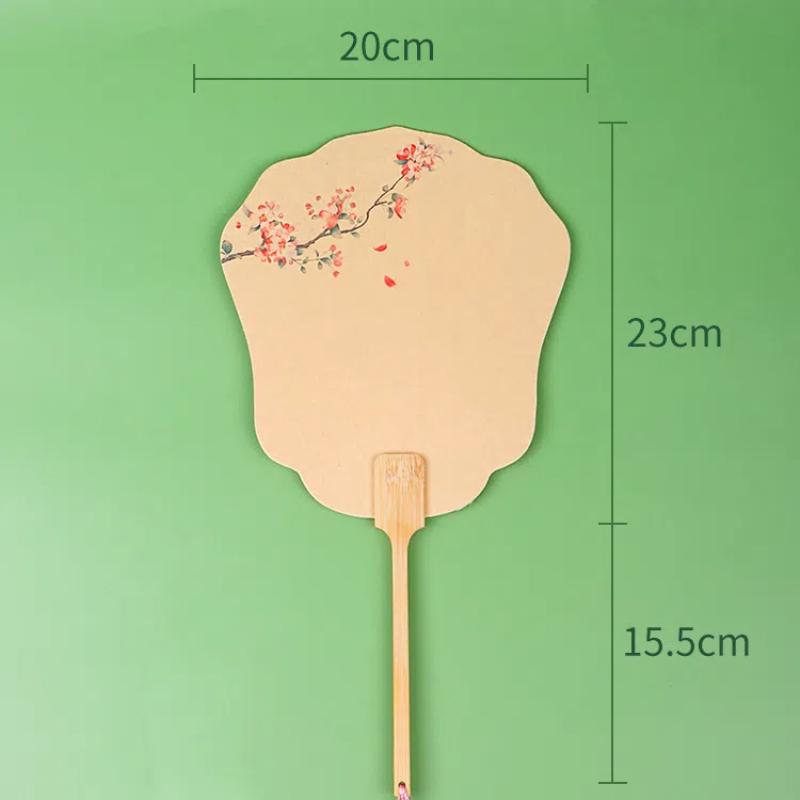 

Пустой Утолщенный Круглый Веер Культурный Креативный DIY Ручная Роспись Полузрелый Веер из Бумаги Сюань в Китайском Стиле Веер для Живописи Каллиграфией