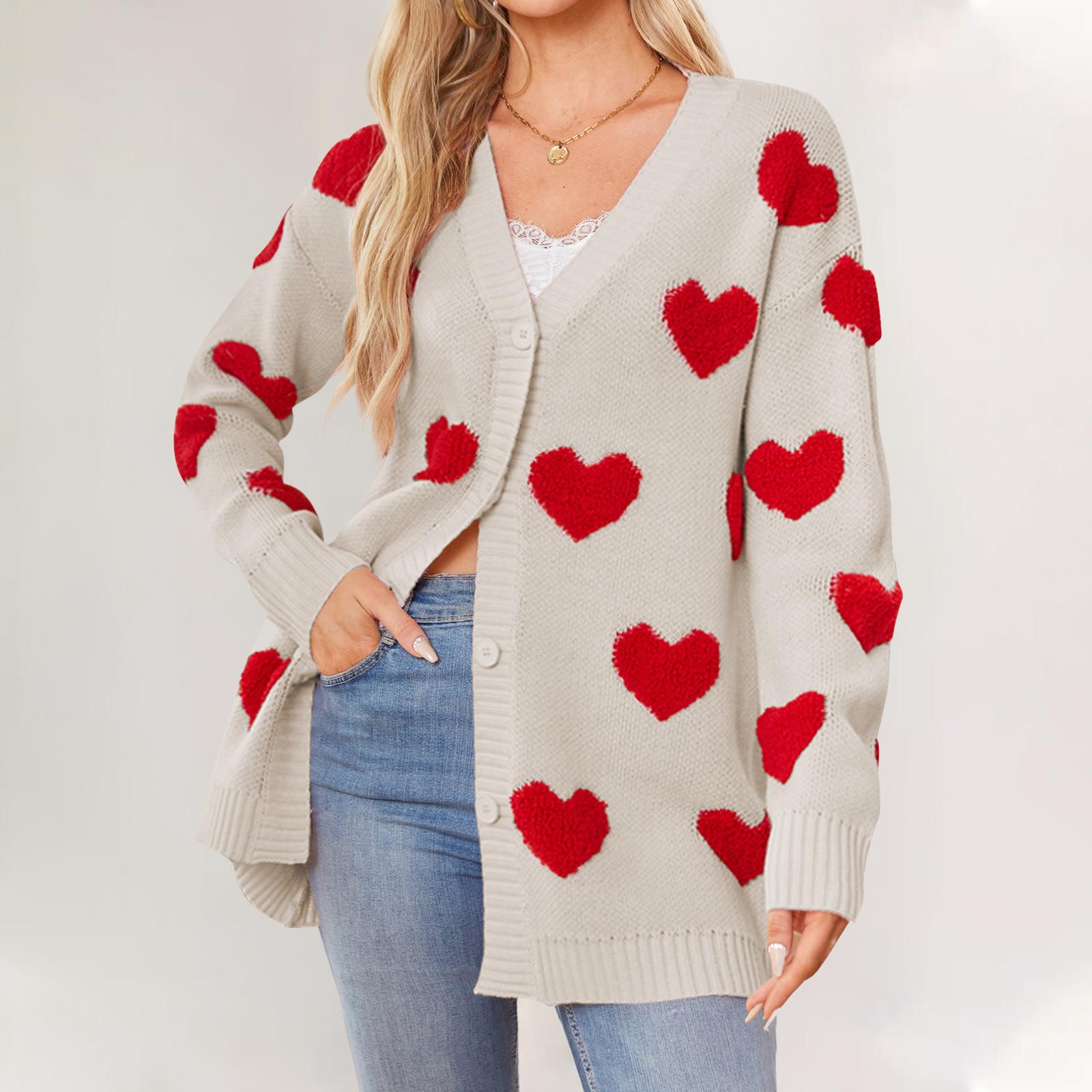 

Вязаный кардиган средней длины с V-образным вырезом и пуговицами для женщин L бежевый