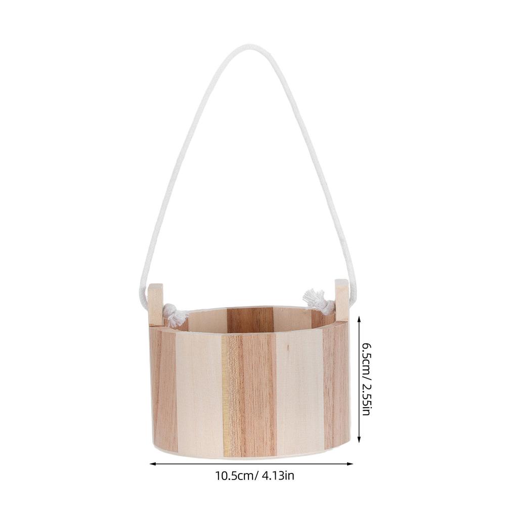 2Pcs Wood Sauna Bucket Small Handcrafted 5 Inch Wooden Spa Bucket Bath Salt Storage Sauna Accessories Steam Room Relaxation