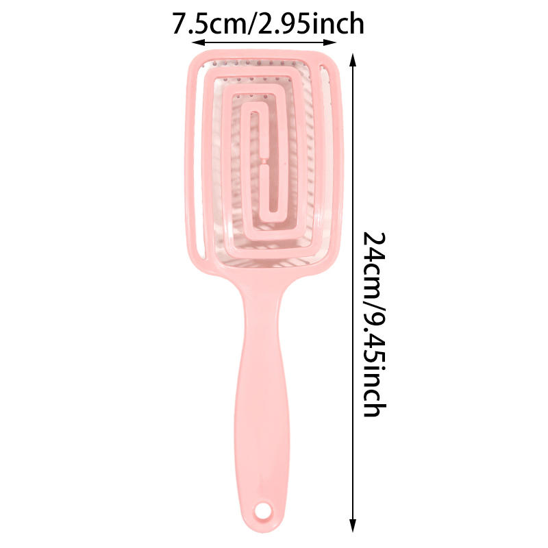 

New Hair Scalp Massage Comb Hair Brush Anti-static Wet Dry Curly Detangler Hairbrush Salon Hair Styling Tool Women Men Travel рожевий