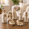 7Pcs Miniature Nativity Scene Figurine Set Vintage Small Figurine Jesus Virgin Mary Figurine Collectible Desktop Scene