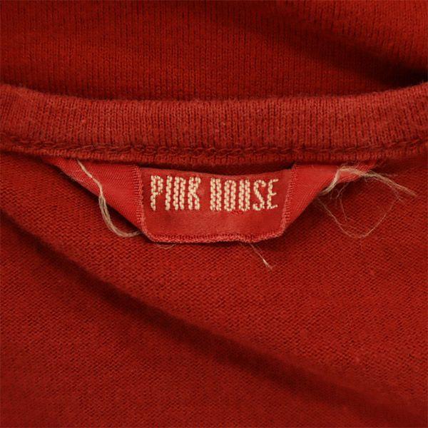 PINK HOUSE One point logo Long sleeve T-shirt L Red Ron T Women Used