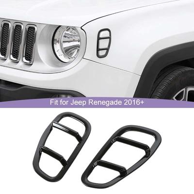 Car Fender Leaf Board Lampshade Lamp Decoration Protective Cover For Jeep Renegade 2016 Up Car Exterior Accessories