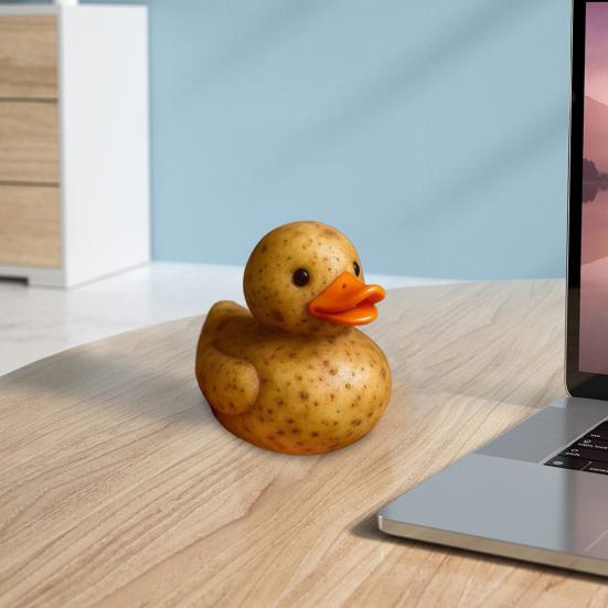 Vegetable Duck Figurine Tomato Carrot Mushroom Onion Potato Cabbage Pepper Duck Statue Resin Sculpture Home Office Decoration Ornament