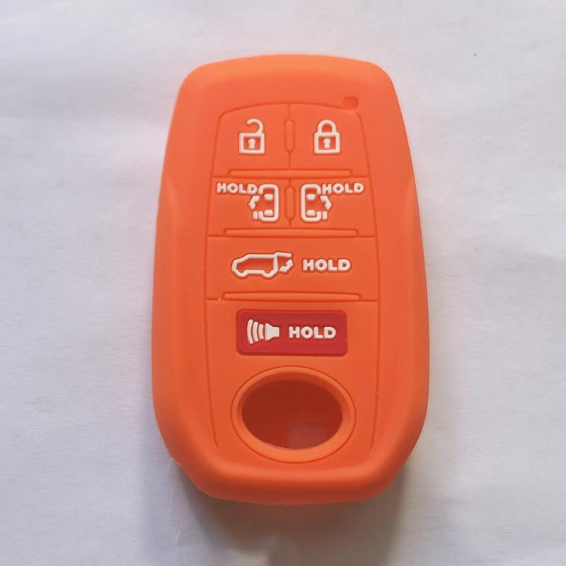 Cocolockey Silicone Key Case Fob Car Key Cover For Toyota Sienna Remote Key - 6 Button Auto Part Protector Car Accessory