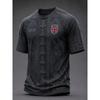 Norwegen Wolf Wikinger Rune Norge Schild Druck Kurzarm Fußballtrikot Atmungsaktives Sportoberteil