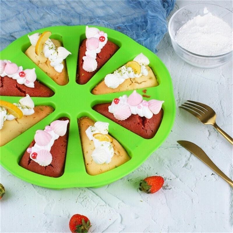8-trójkątne okrągłe silikonowe formy do ciasta puszki ciasto Muffin Pizza blacha do pieczenia