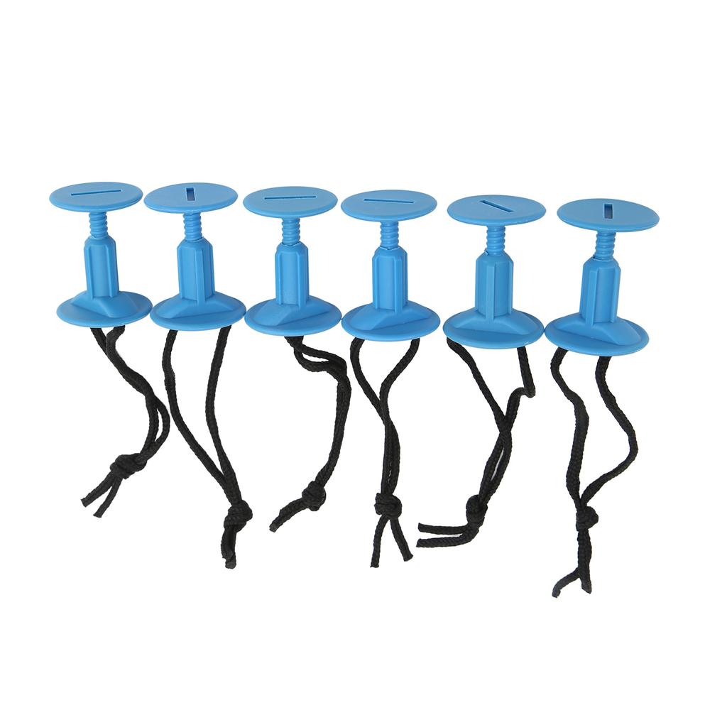 6Pcs Surf Board Leash Leg Rope Plug Nylon Plastic Surf Leash Plug Surfboard AccessoryBlue