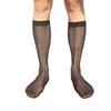 Chaussettes Homme à Rayures Durables Ultra-Fines Bas Mi-Mollet en Nylon Ultra-Fins Respirants Transparents Chaussettes Habillées Bureau