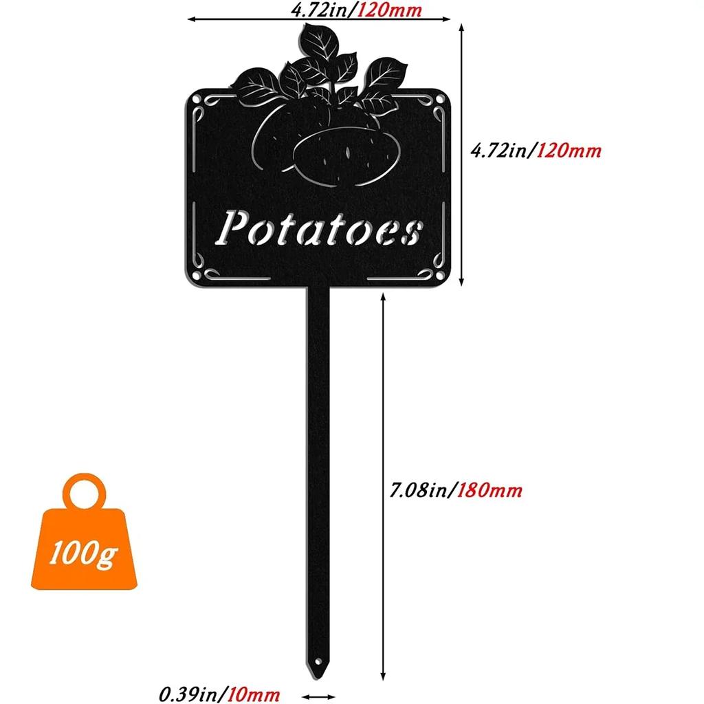 Waterproof Metal Seed Labels: Durable Garden Tags for Seedlings & Pots. Outdoor Decor.Durable for Pots & Vegetables.