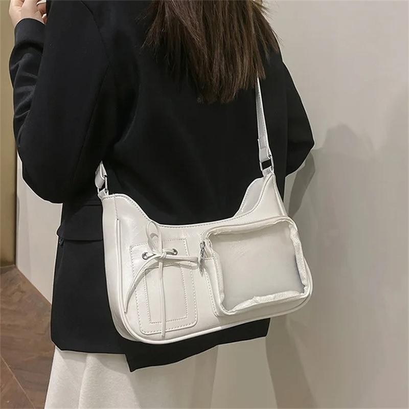 Y2k Harajuku Taška přes rameno Dámská Korejská Průhledná Ita Taška Školní Crossbody Taška Dámská Japonský Návrhář Preppy Kabelka Peněženka
