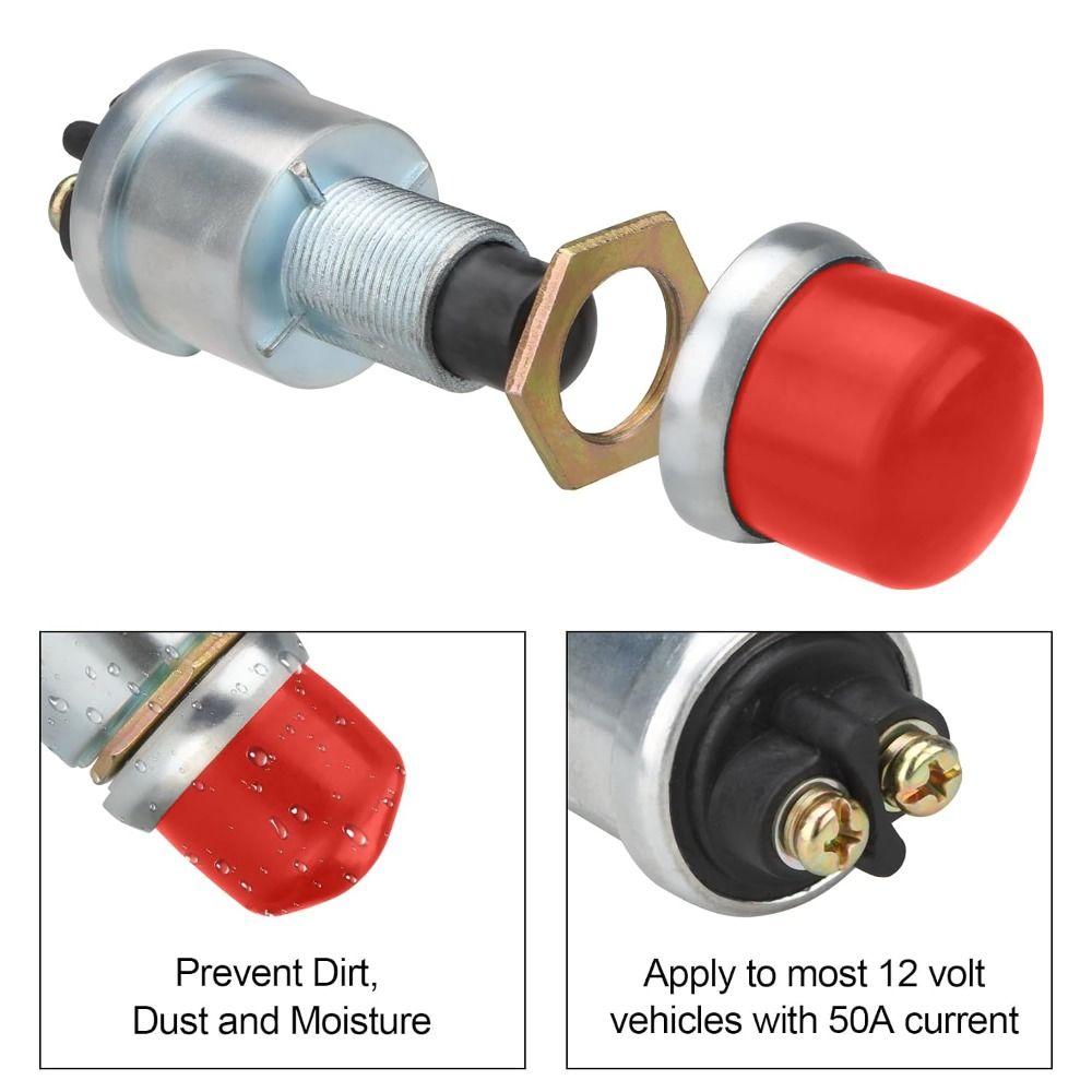 50A 12V Push Button Switch ON-OFF Momentary Switch Reliable Ignition Starter Switch