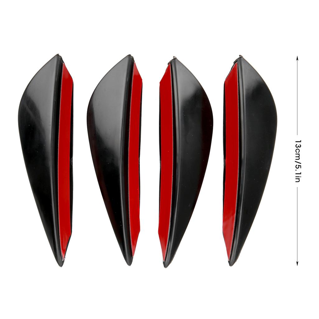 4pcs Front Bumper   Knife Spoiler Modification   Diffuser PVC Paste Type