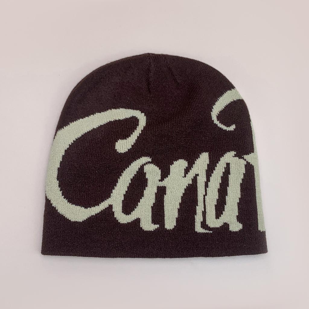 New American Contrasting Letter Jacquard Knitted Hat for Men and Women Warm Hip-hop Skateboard Personalized Pullover Hat