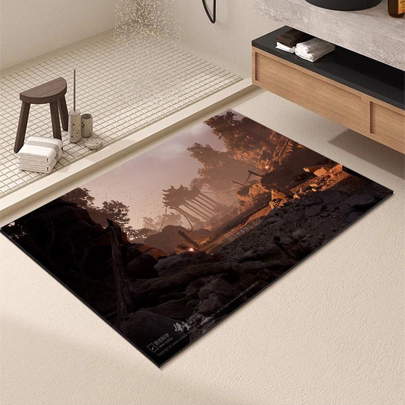 Washable Wear-resistant Diatom Mud Floor Mats Bathroom Anti-slip Mats