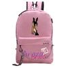 Pop Singer Ariana Grande Ariana Print Chain Webbing Backpack Multipurpose Backpack