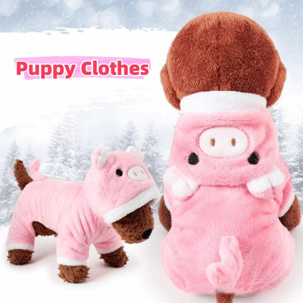 Soft Fleece Pet Dog Clothes Warm Hoodies Dog Jumpsuits Kawaii Puppy Clothes  Small Dogs