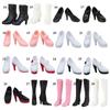 1Pair Plastic Doll Multistyles Long Knees Boots 1/3 1/6 Doll Shoes Fashion Female Doll Boots Fit Foot Length 2cm Dolls Shoes