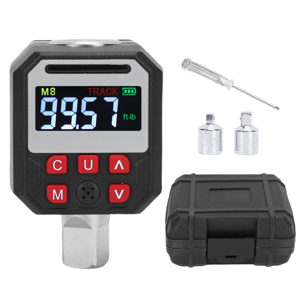 6.8 to 135N.m Digital Torsion Adapter Cr V Steel 4 Units Accurate Measurement CW CCW Digital Torsion Wrench Adapter