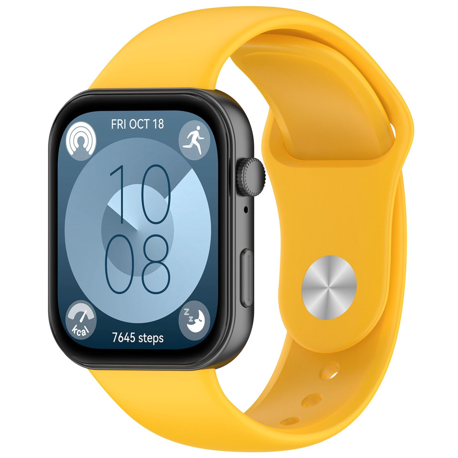 

Мягкий силиконовый ремешок для Huawei Watch Fit 3/Fit 4/4 Pro Удобный ремешок Сменный браслет для Huawei Watch Fit 4 Аксессуары Huawei Watch Fit 3 жёлтый