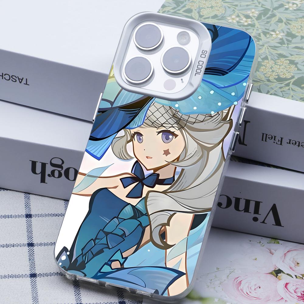 Game GI Lynette White Translucent Mobile Phone Case for iPhone 17 16 15 14 13 12 11 X XR XS 8 7 Air Pro Max Plus Colorful Cover