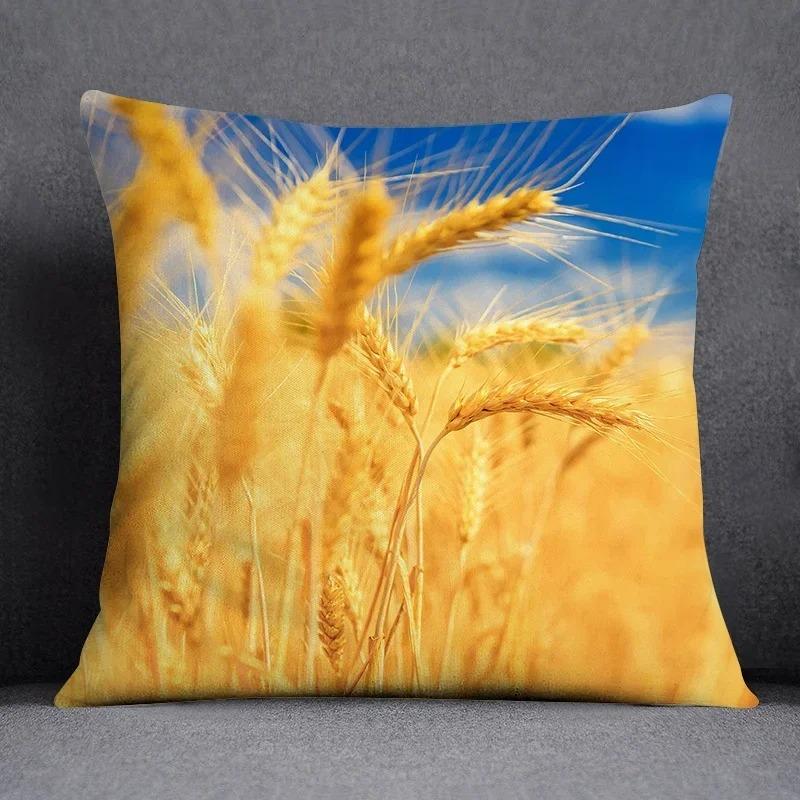 Office Living Room Home Pillowcase Flower and Sunflower Pattern Pillowcase Car Ornaments