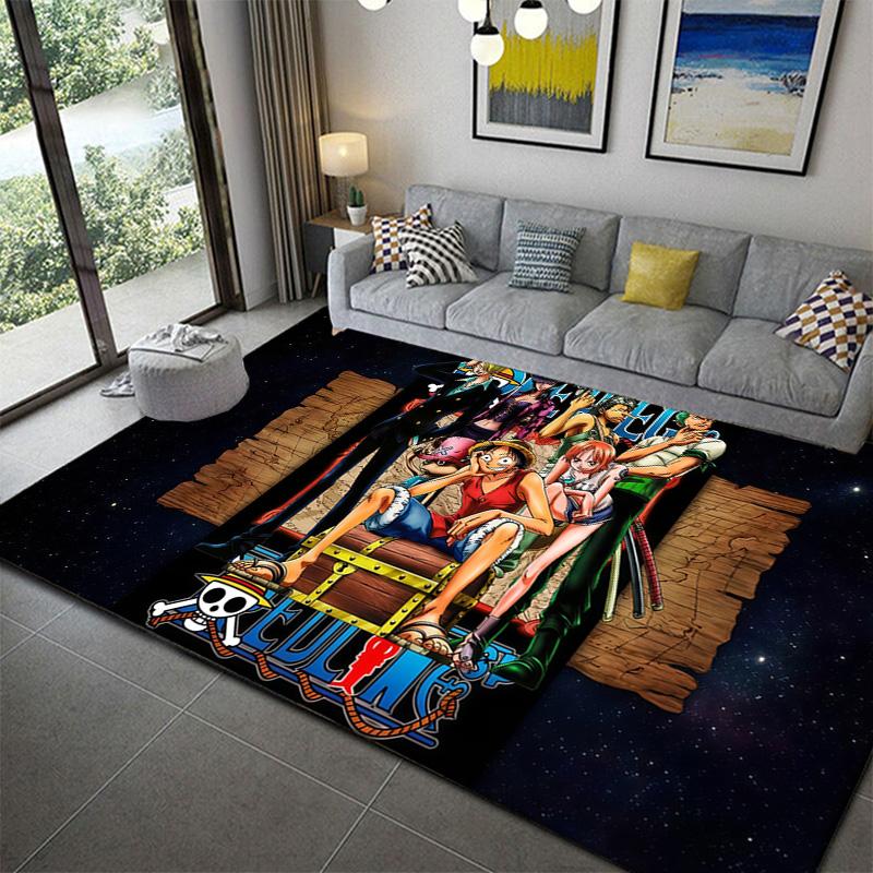 One Piece Anime Dark Style Rug Soft Durable Carpet for Bedroom Living Room 60x90cm