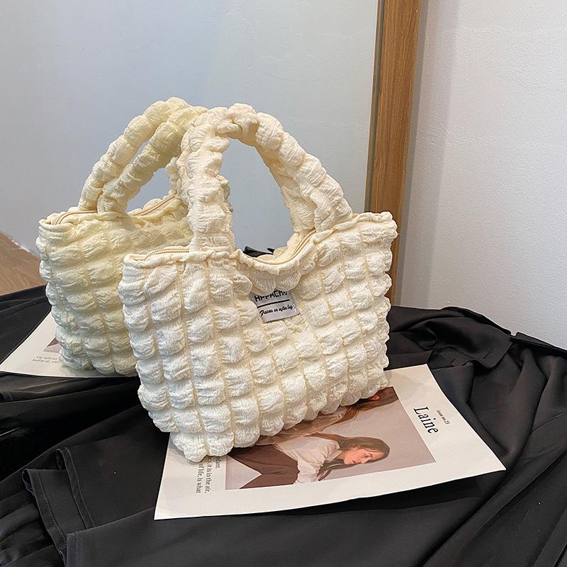 Cream Puff Doudou Bag New Women's Bag Fashion Sweet Handbag Small Square Bag Small Bag