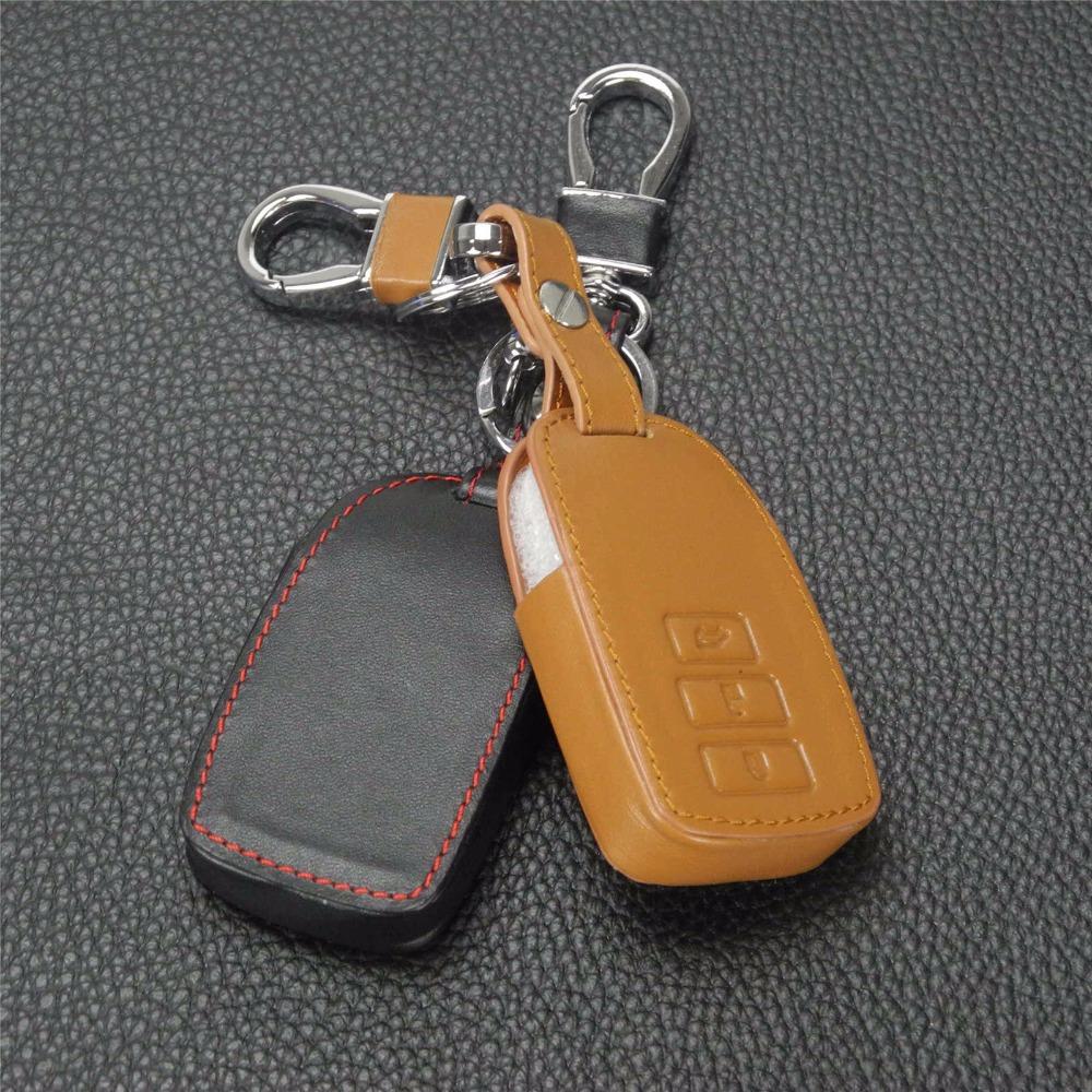 Jingyuqin New Arrival 3 Buttons Remote Folding Leather Car-Styling Key Cover Case For Toyota Vios Intelligent Smart Key