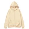 Felpa con cappuccio e zip unisex oversize in pile da uomo e donna, pullover casual a maniche lunghe in tinta unita