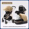 Lightweight Reversible Stroller with Dining Tray - Four-Wheel, Folding, for Infants and Toddlers