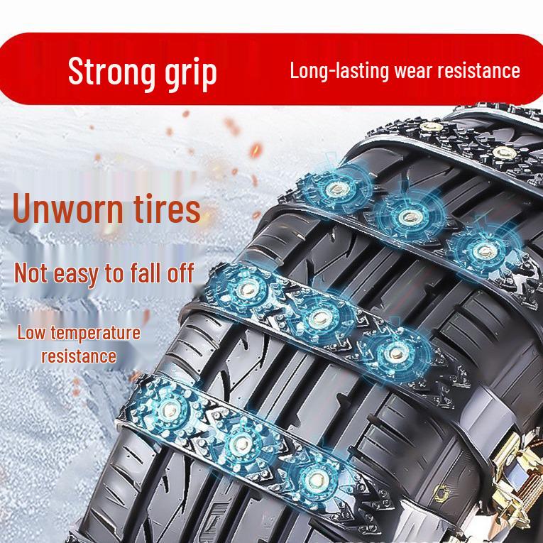 Universal Car Tire Anti-Skid Chain for Winter Snow and Mud - Emergency Extrication for Sedans