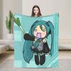 Hatsunes Mikus Kawaii Anime Blankets Flannel Awesome Warm Throw Blanket for Bedspread Decoration,